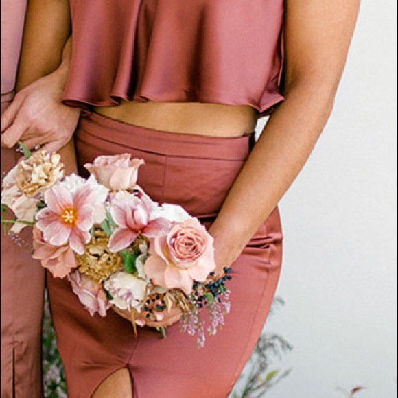 Reverly Terracotta rust two-piece dress - Picture 4 of 4